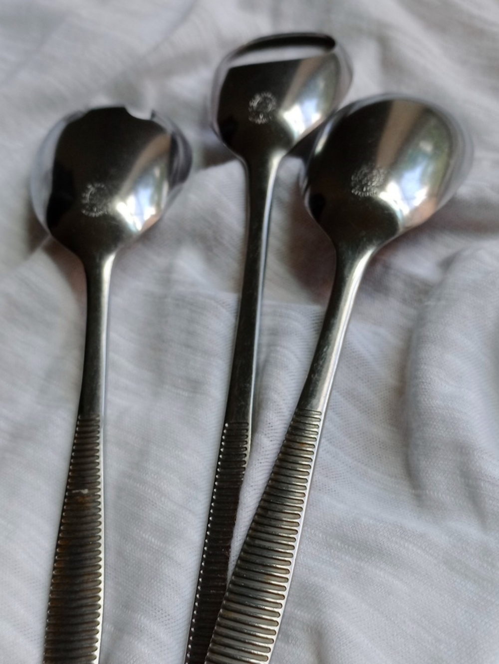 Dansk Designs VI Jens Quistgaard Salad Serving Three Pieces Ribbed Handles - Picture 9 of 13